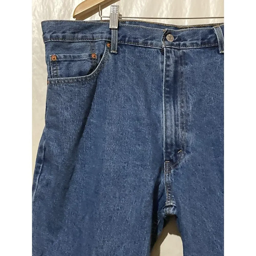 Levis 550 Jeans Men's 44x29 Blue Denim‎ Relaxed Fit Straight Leg Medium Wash